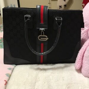 Black and Red Gucci Tote Bag